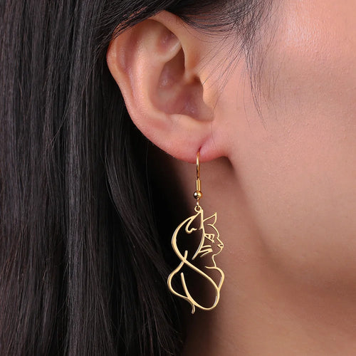 Boucles d’Oreilles Silhouette Féline™