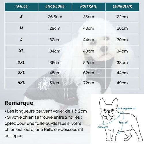 ToutouZip - Manteau Pour Chien Avec Harnais Intégré